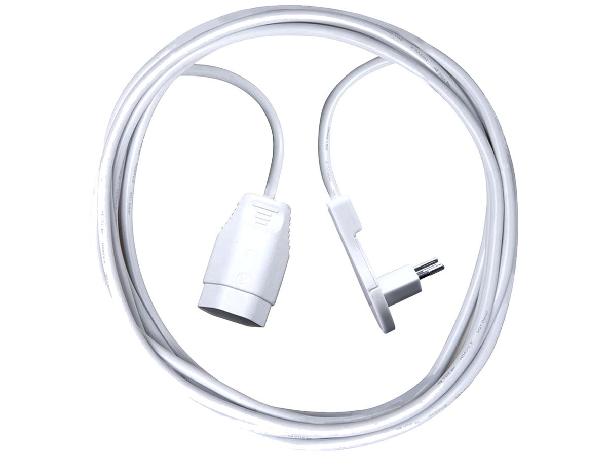 Verlängerungskabel Brennenstuhl PVC 10A 230V 3×1mm² T12/T13 flach 90° 1m ws