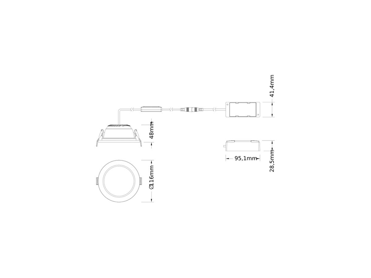 LED-Downlight LEDVANCE COMFORT OP 13W 1430lm 930/940 IP20/44 95° Ø116 weiss