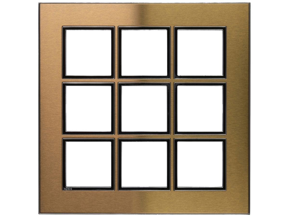 UP-Kopfzeile Legrand Arteor 3×3 horizontal und vertikal 213×213mm Gold Brass