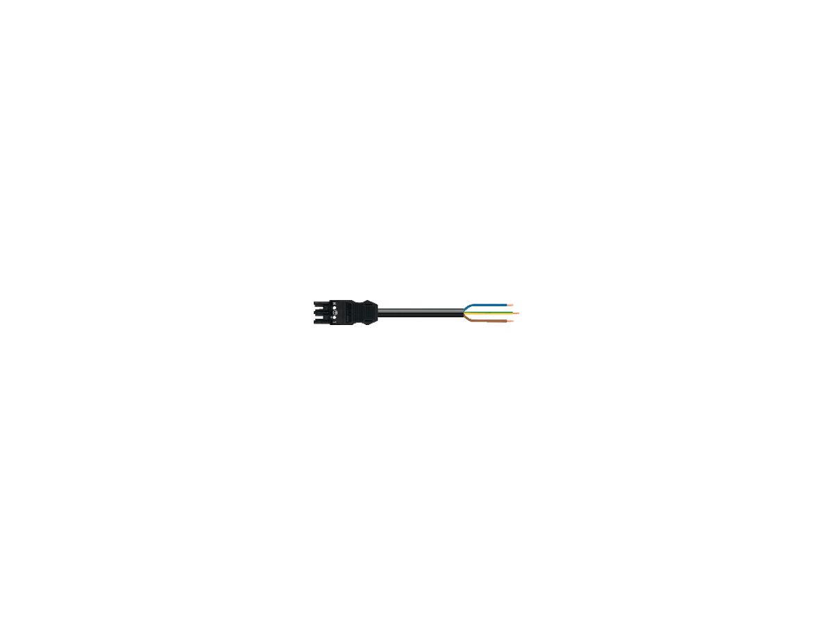 Anschlussleitung WAGO 3×2.5mm² Bu 1m schwarz