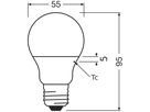LED-Lampe LEDVANCE CLAS A E27 4.9W 470lm 2700K Ø55×95mm Typ A mattiert