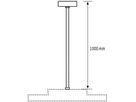 Pendelabhängung ESYLUX SVENJA POLE PENDULUM SET 1000, mit Zentralrohr