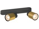 Spot SLV PURI 2.0 Tube CW GU10 2×6W DIM 258×42×138mm schwarz/gold