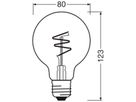 LED-Lampe LEDVANCE Vintage 1906 E27 3W 45lm 1800K klar kupfer DIM Ø80×123
