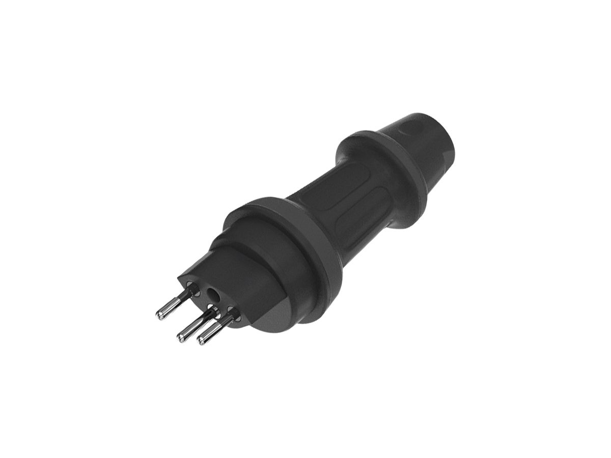 Stecker TH55 T13 MH, IP55, 10A 250V, für Kabel-Ø 6…14mm, sz-an