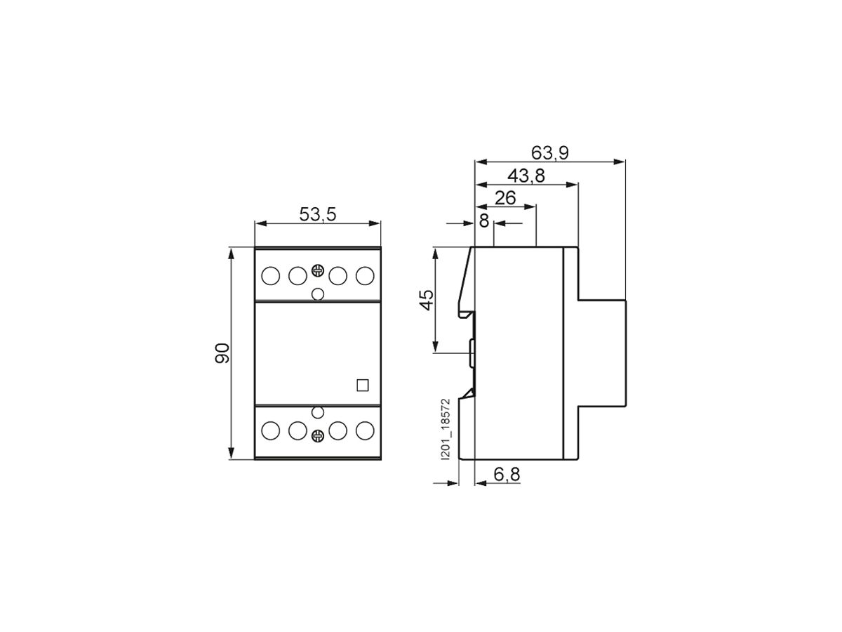 REG-Schütz Siemens SENTRON INSTA 5TT5 220…230V AC/DC 4NO 40A 400V 3TE