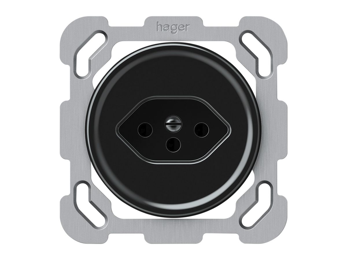 UP-Steckdose origin 1×Typ 13 10A 230V 77×77mm schwarz