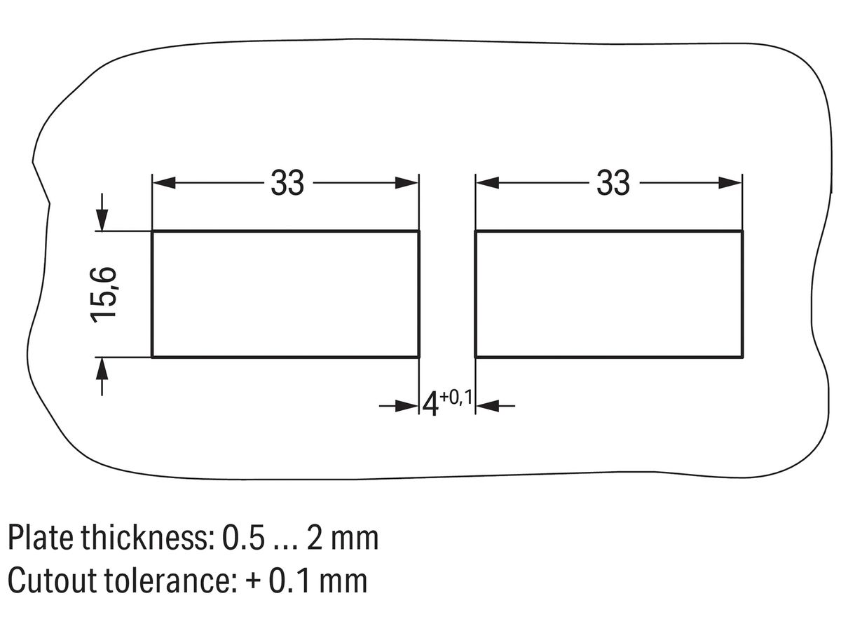 Zugentlastungsgehäuse WINSTA MIDI 6L für 2 Kabel, schwarz