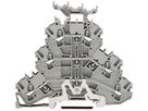 Dreistockkl.WAGO TOPJOB-S 2.5² Schirm/L/L grau mit Beschr.Träger