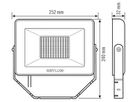 LED-Strahler ESYLUX OFL BASIC, 50W 4000K 5000lm 240×32×170mm IP65, schwarz