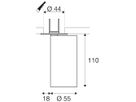 Spot SLV KAMI GU10 1×0…10W Ø55×125mm schwarz/Gold