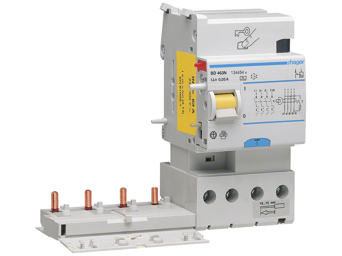 Fehlerstrom-Block Hager 4P 400V 0.03A 63A 3TE