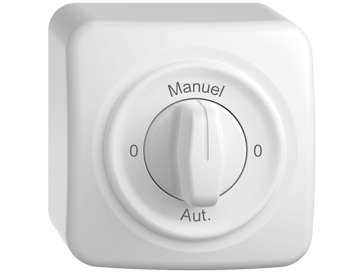 AP-Drehschalter STANDARDdue SNAPFIX® Drehgriff 2/1L 0-Manuel-0-Automatique ws