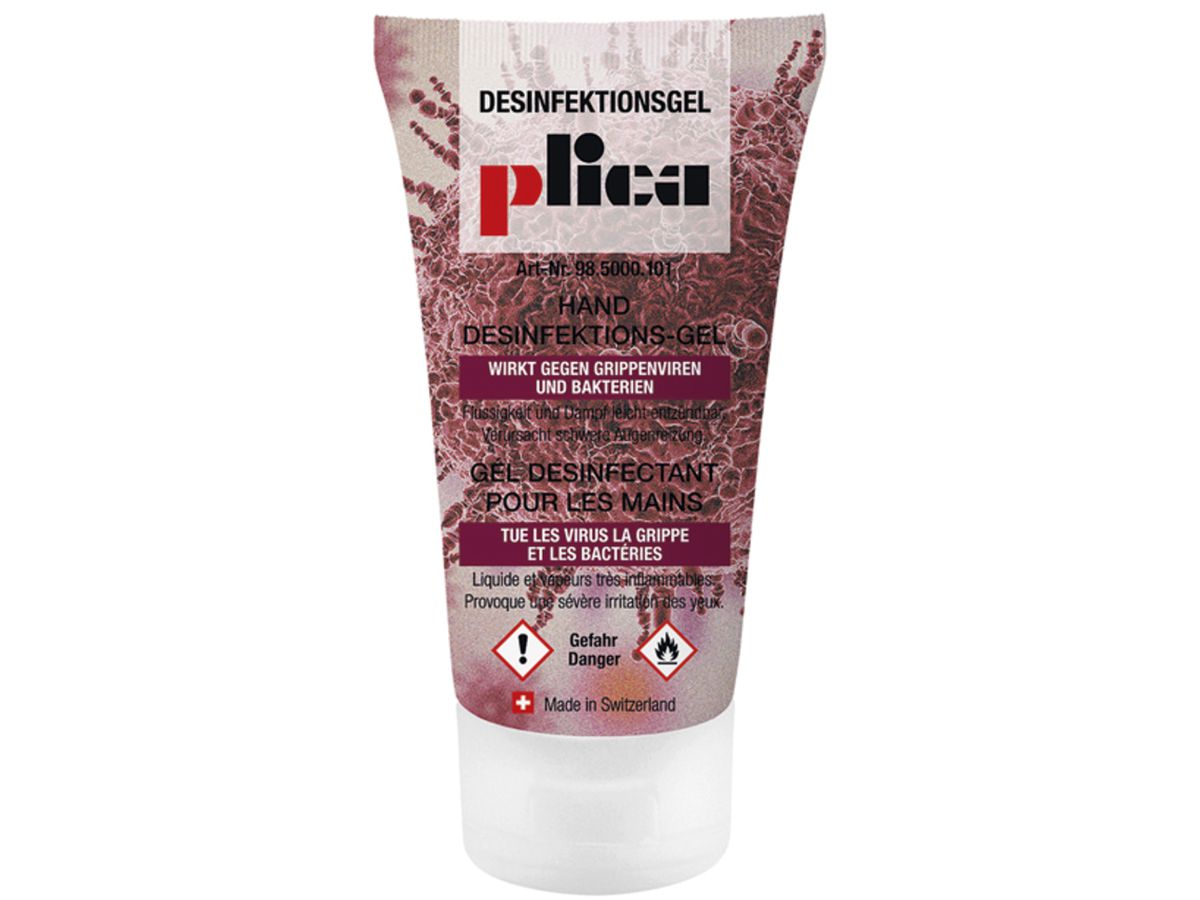 Händedesinfektionsgel Plica, Tube 50 ml