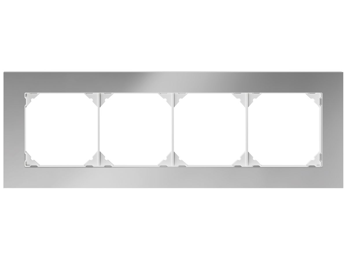 UP-Kopfzeile EDIZIO.liv prestige SNAPFIX® 1×4 94×274mm chromstahl poliert