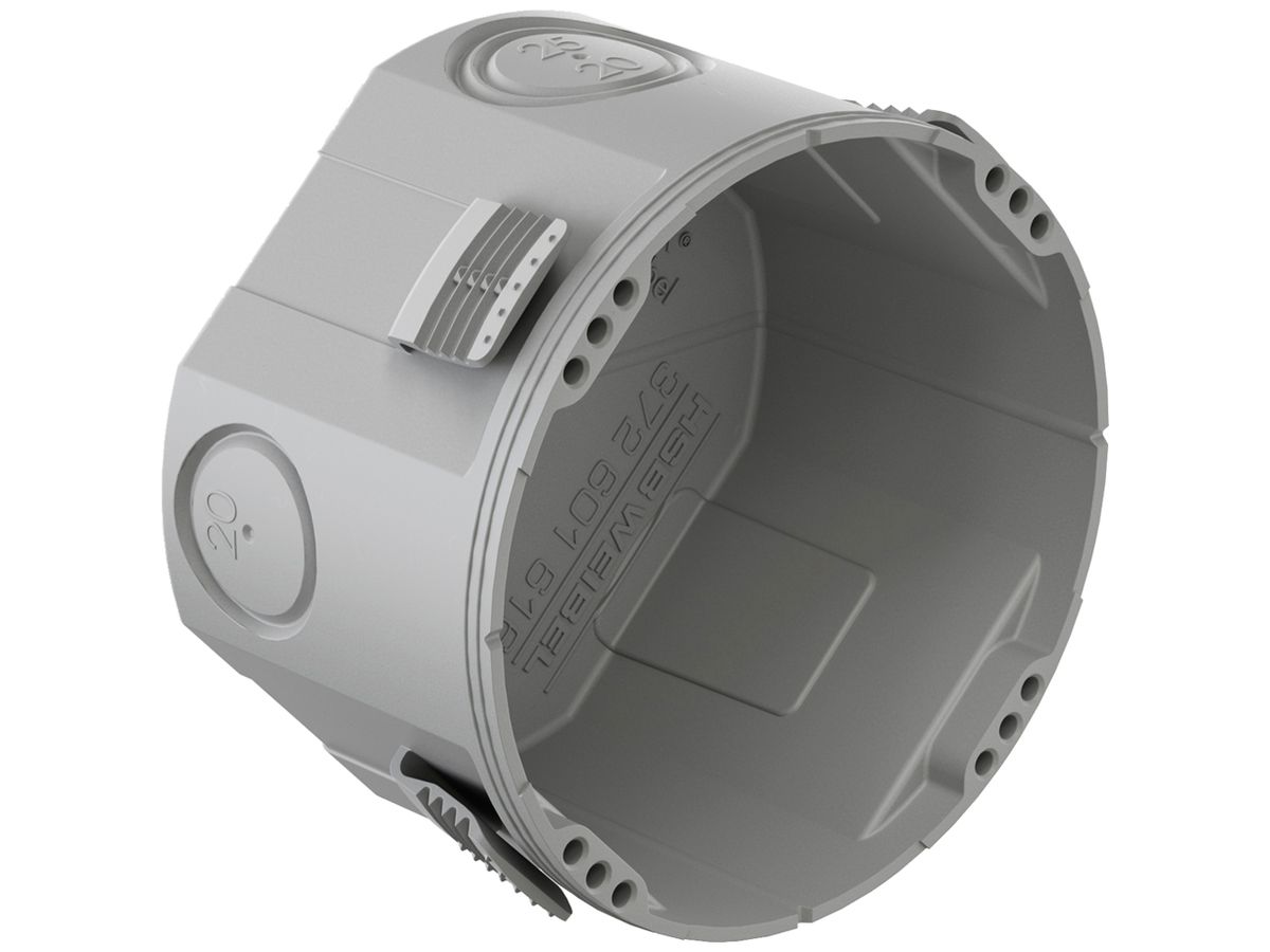 Hohlwanddose HSB D83 Basic 1×1 ohne Flansch Ø83×50mm GDP 850°C grau