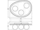 Deckenleuchte LEDVANCE Decor Clay G9 3×5W 500×385×155mm braun