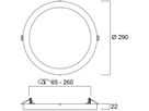 LED-Downlight Feilo Sylvania START 5IN1 Ø290mm 18W 1800lm 3000…6500K VWB