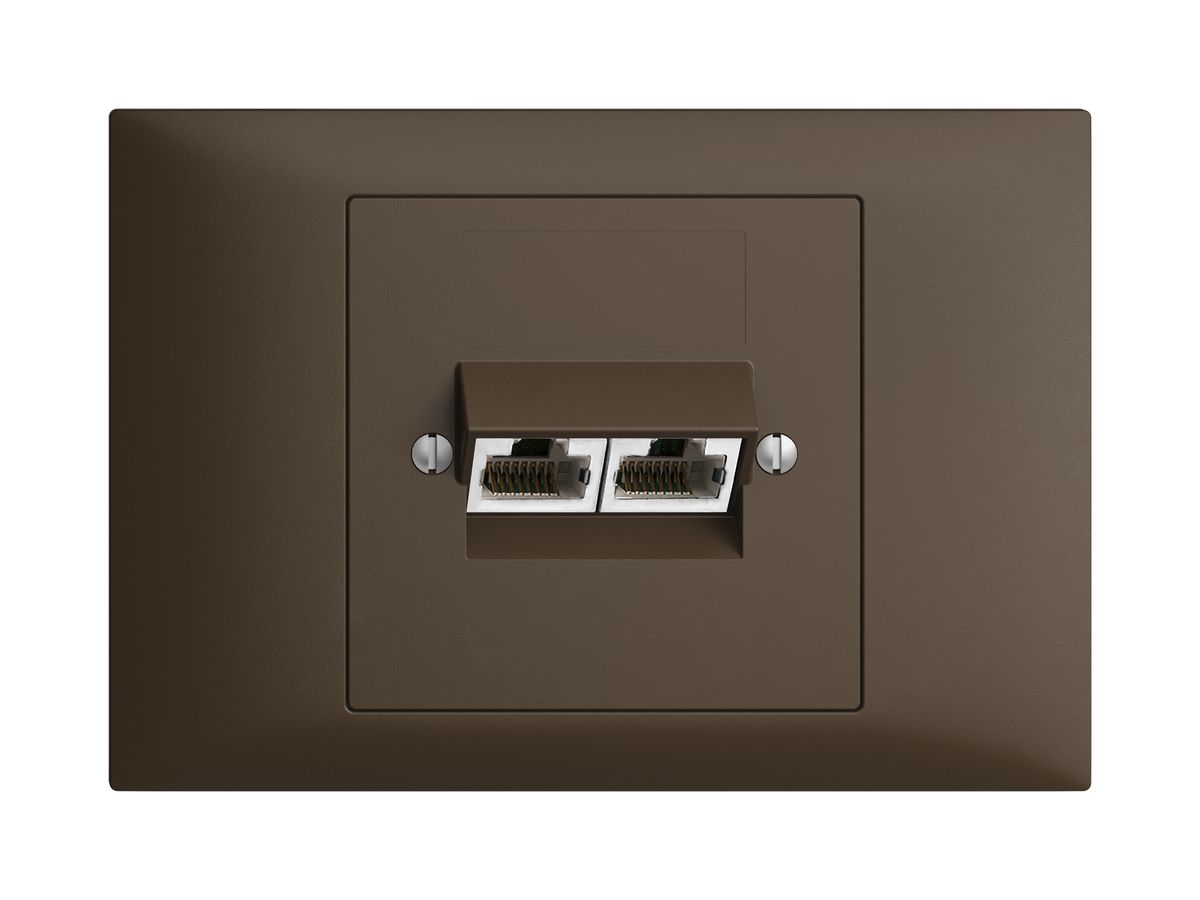 EB-Dose 2×RJ45/s 4P getr. EDIZIOdue coffee ITplus