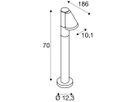 Wegeleuchte SLV T-TUBE 70 GU10 1×10W IP65 700mm schwarz