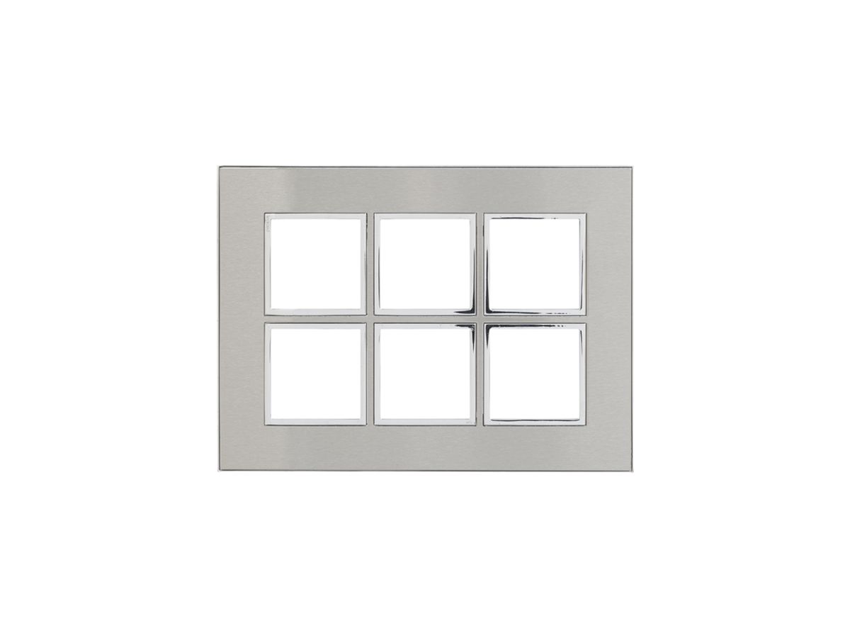 UP-Kopfzeile Legrand Arteor 2×3, horizontal, stainless steel