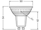 LED-Lampe LEDVANCE GU10 2W 360lm 2700K Ø50×54mm PAR16 klar 36°