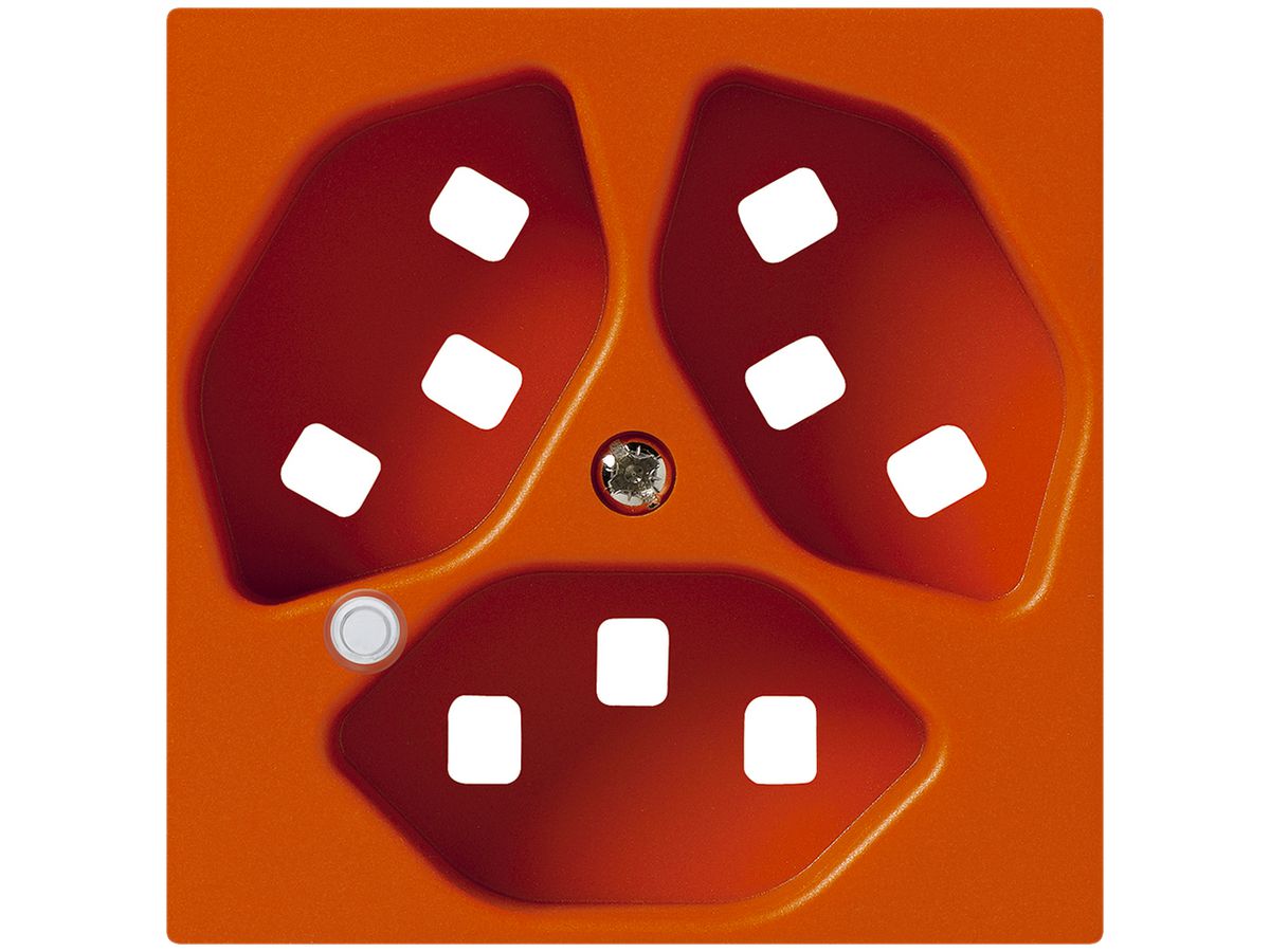 Frontplatte zu Steckdose Hager kallysto 3×T23 beleuchtet H orange