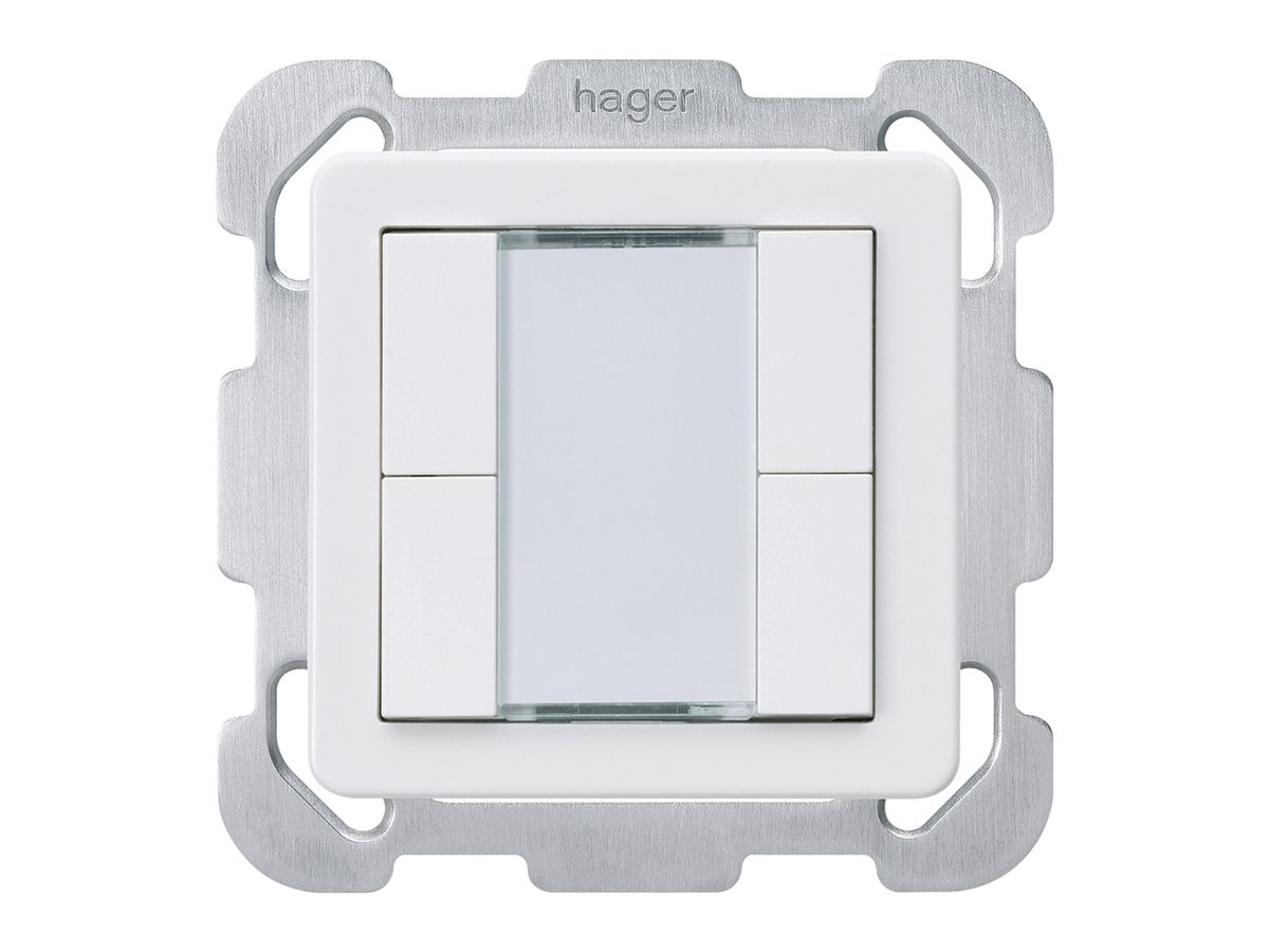 UP-Taster Hager basico B KNX 4-fach weiss
