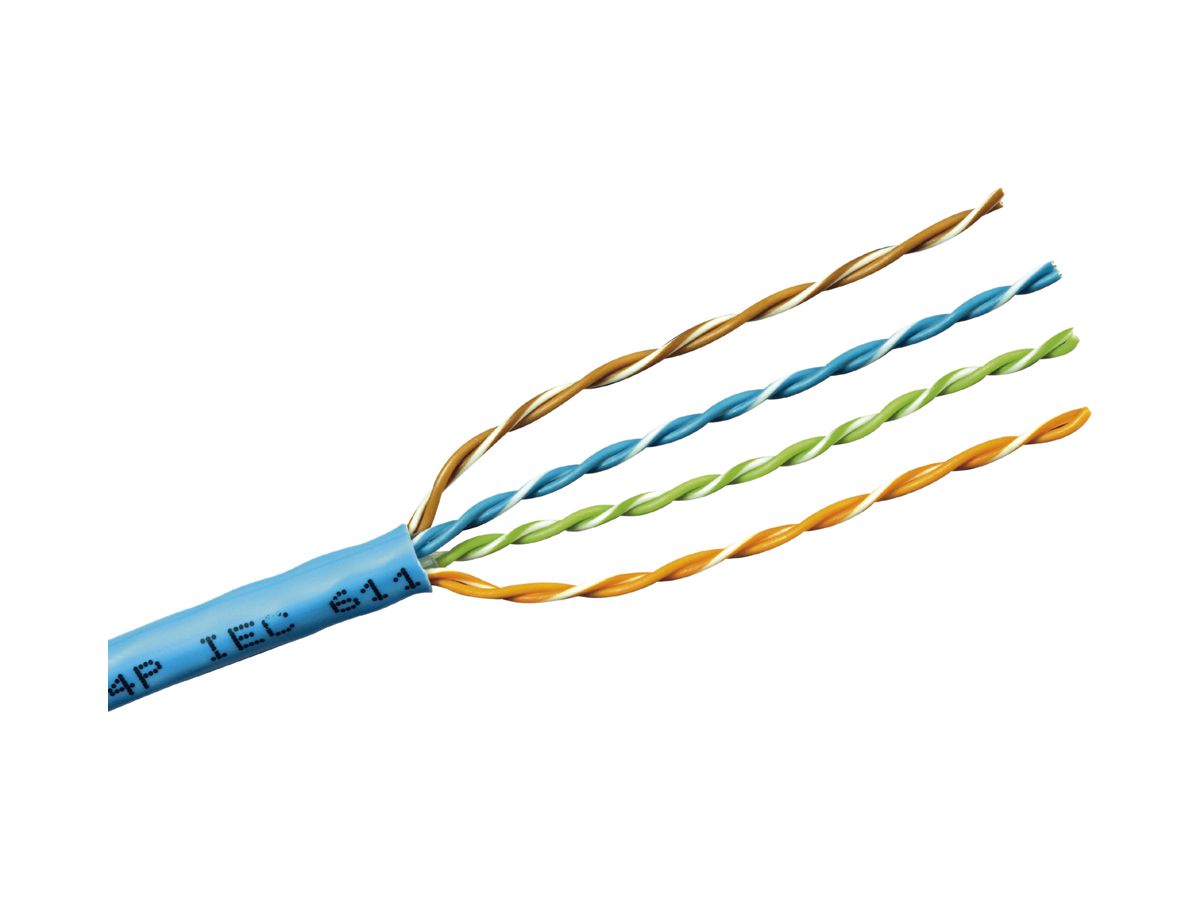 Kabel Kat.6 UTP Prysmian Draka 4×2×AWG23 halogenfrei, blau Eca
