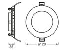 EB-LED-Downlight LDV DL SLIM 8W 550lm 6500K Ø120mm weiss