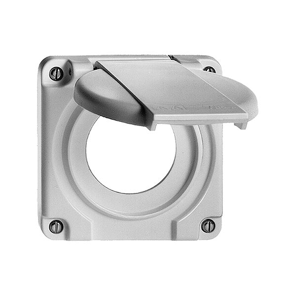 Deckel mit Klappdeckel weiss Bohrung 43mm - Elektrogrosshandel