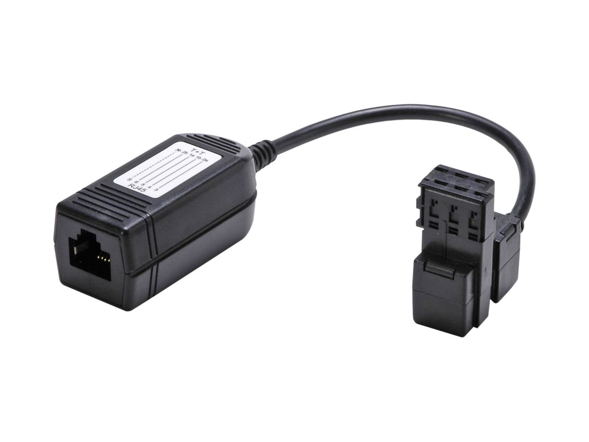 Übergangsadapter TT83m/RJ45f STP, schwarz