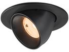 LED-Downlight SLV NUMINOS GIMBLE S 6.7W 1000lm 2700K WB DALI Ø100×70 schwarz