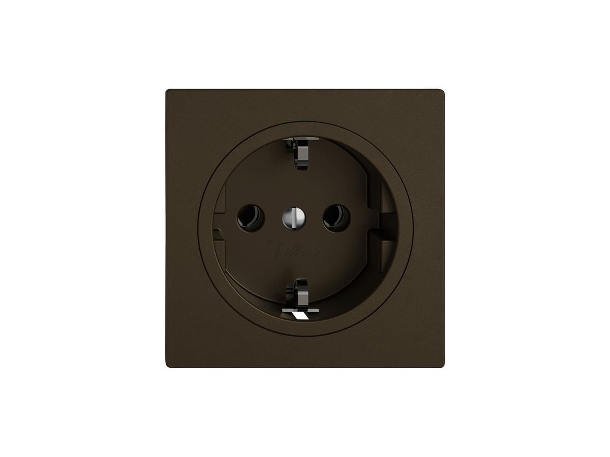 Steckdose EDIZIO.liv SNAPFIX® SCHUKO 16A 230V 60×60mm umbra