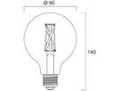 LED-Lampe Sylvania ToLEDo Retro E27 7W 806lm 2000…6500K G95