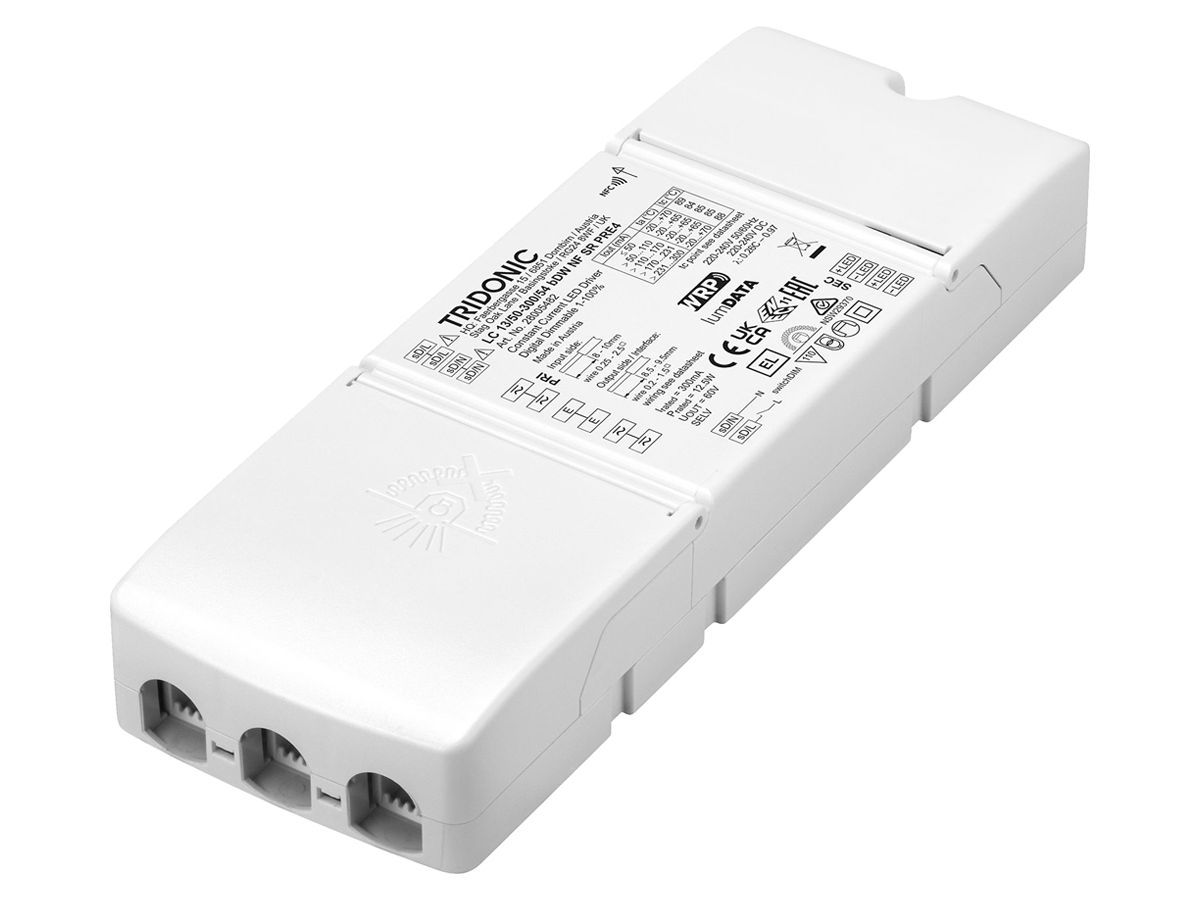 LED-Betriebsgerät Tridonic LC 2.7…12.5W 54V 50…300mA DALI 200×70mm