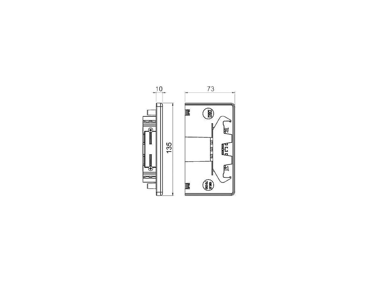 Endstück Bettermann GKH 70×130mm halogenfrei reinweiss