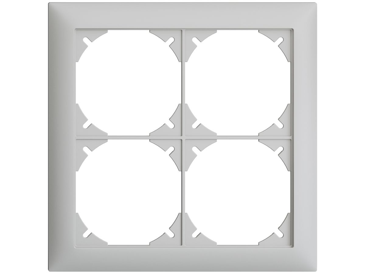 Abdeckrahmen EDIZIOdue 2×2 hellgrau