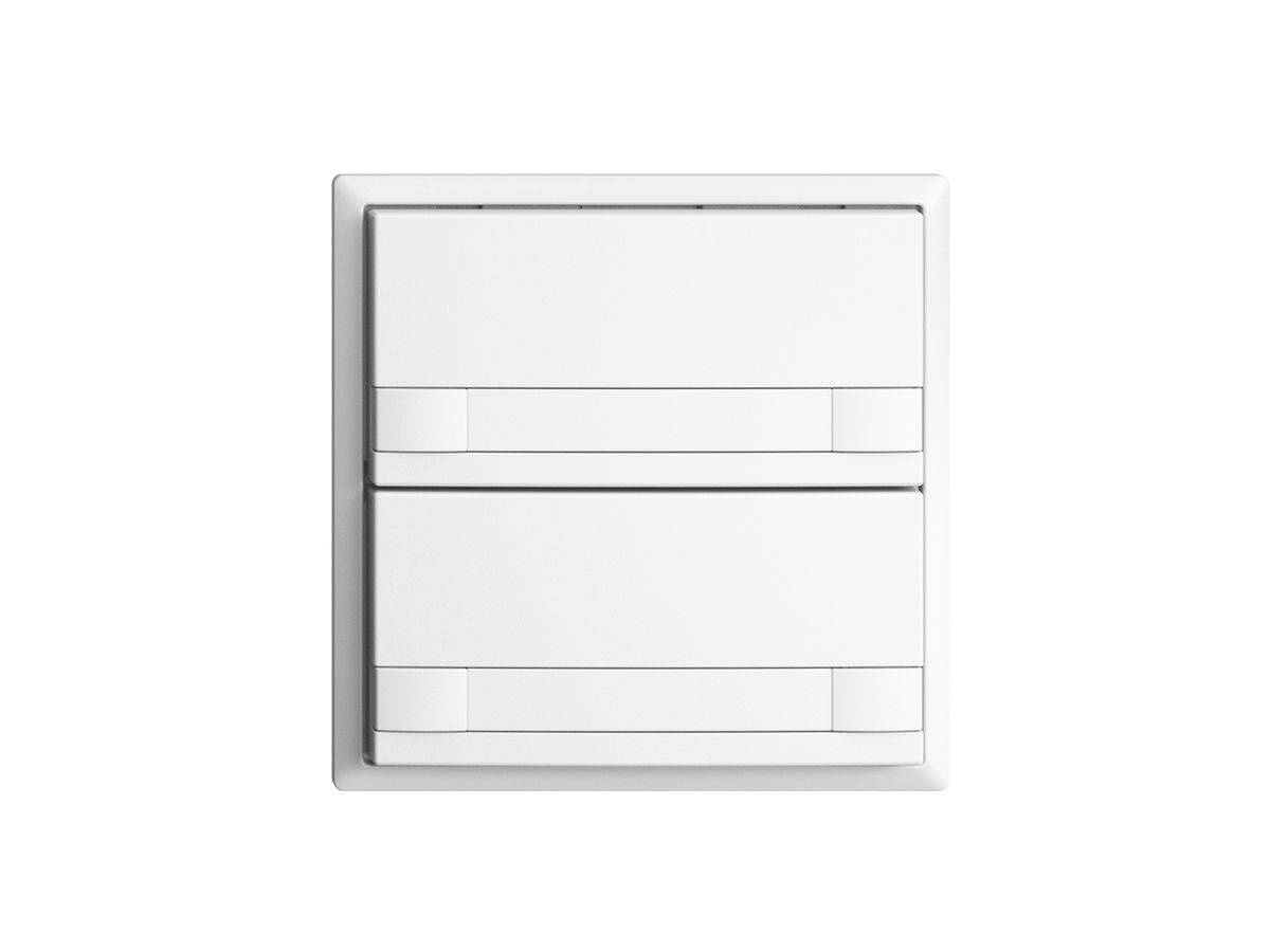 UP-Taster KNX 2-fach EDIZIOdue colore weiss RGB ohne LED mit Papiereinlage