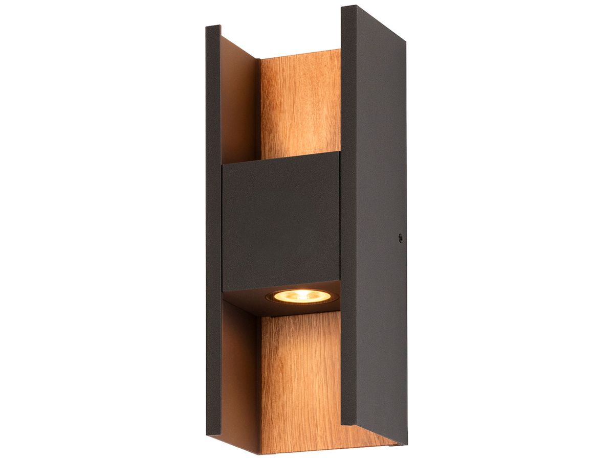 LED-Wandleuchte SLV FLATT 10W 640lm 2700K IP65 DIM direkt/indirekt anthrazit