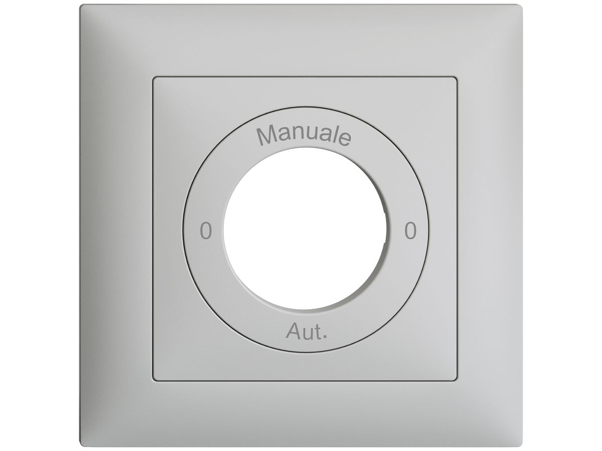 Frontset 0-Manuale-0-Aut. EDIZIOdue hellgrau 88×88mm für Schlüsselschalter