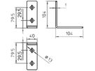 Verbindungsplatte 90° Bettermann 104×104×40×5mm tauchfeuerverz.