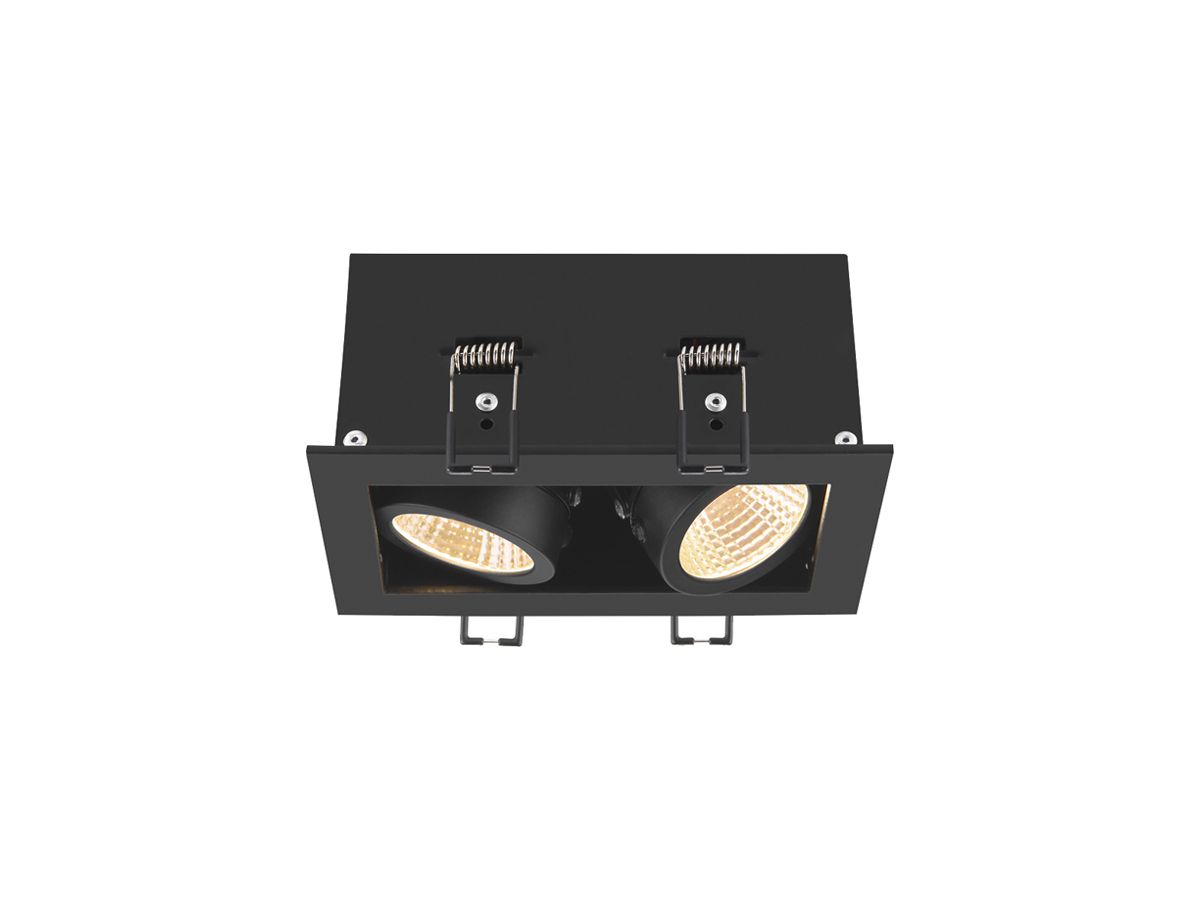 LED-Downlight SLV KADUX Double 14W 1550lm 3000K 38° DIM 150×90mm schwarz