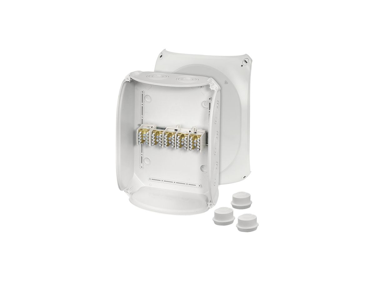 AP-Abzweigdose Hensel DK 3525 Hauptleitungskl.5×25mm², grau