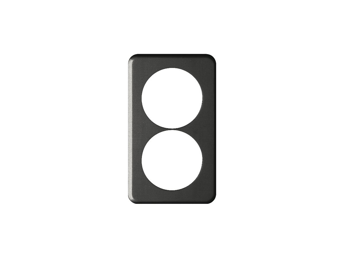 Abdeckplatte I-I 2×58mm schwarz