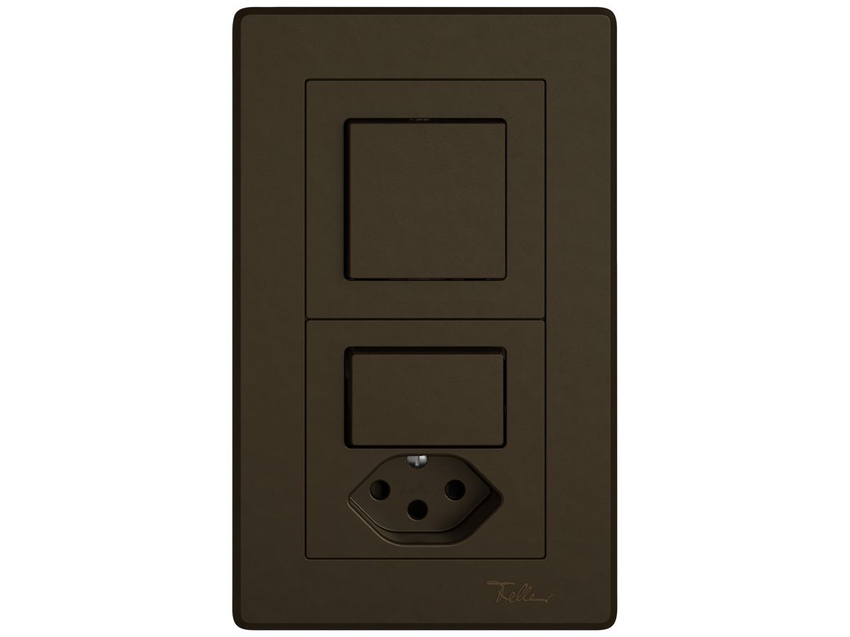 UP-Kombination EDIZIO.liv SNAPFIX® 2×1 156×96mm Sch 3/1L+Sch 3/1L+T13 braun