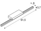 LED-Wandleuchte SLV GLENOS 60 12W 1170lm 3000/4000K 120° 615×80×39mm grau