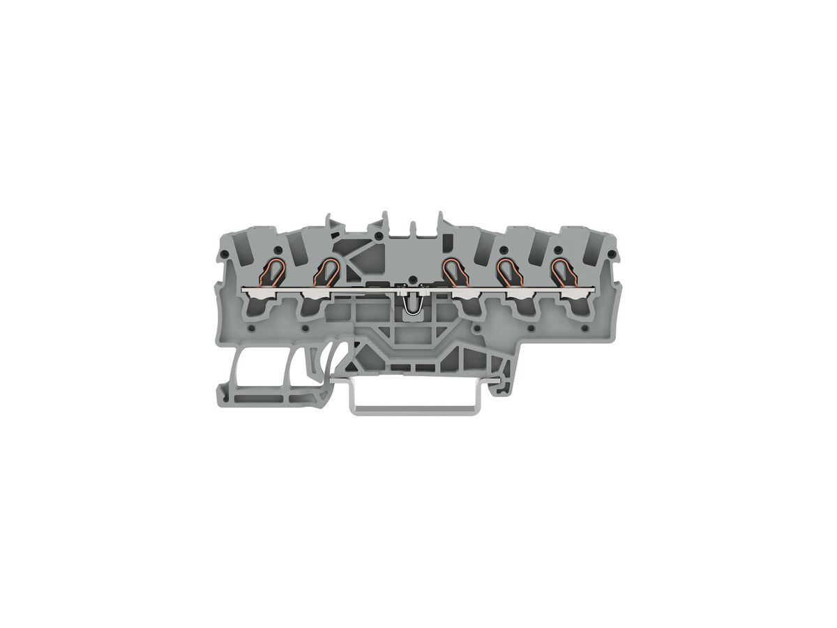 Durchgangs-Reihenklemme WAGO TOPJOB S 1.5mm² 18A 800V 1Etg×5P Ex grau