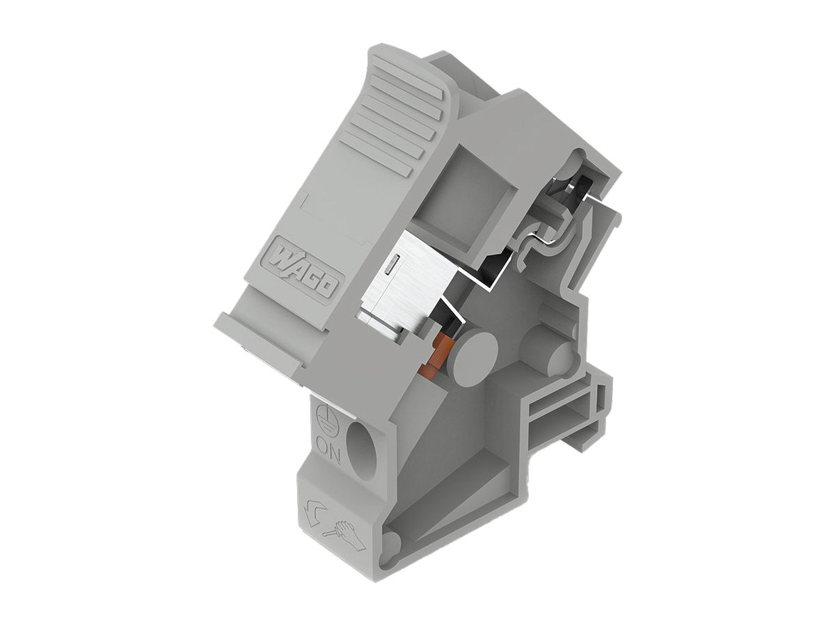 Übergabebaustein WAGO 2×RJ-45 6A 200mΩ im Montagesockel