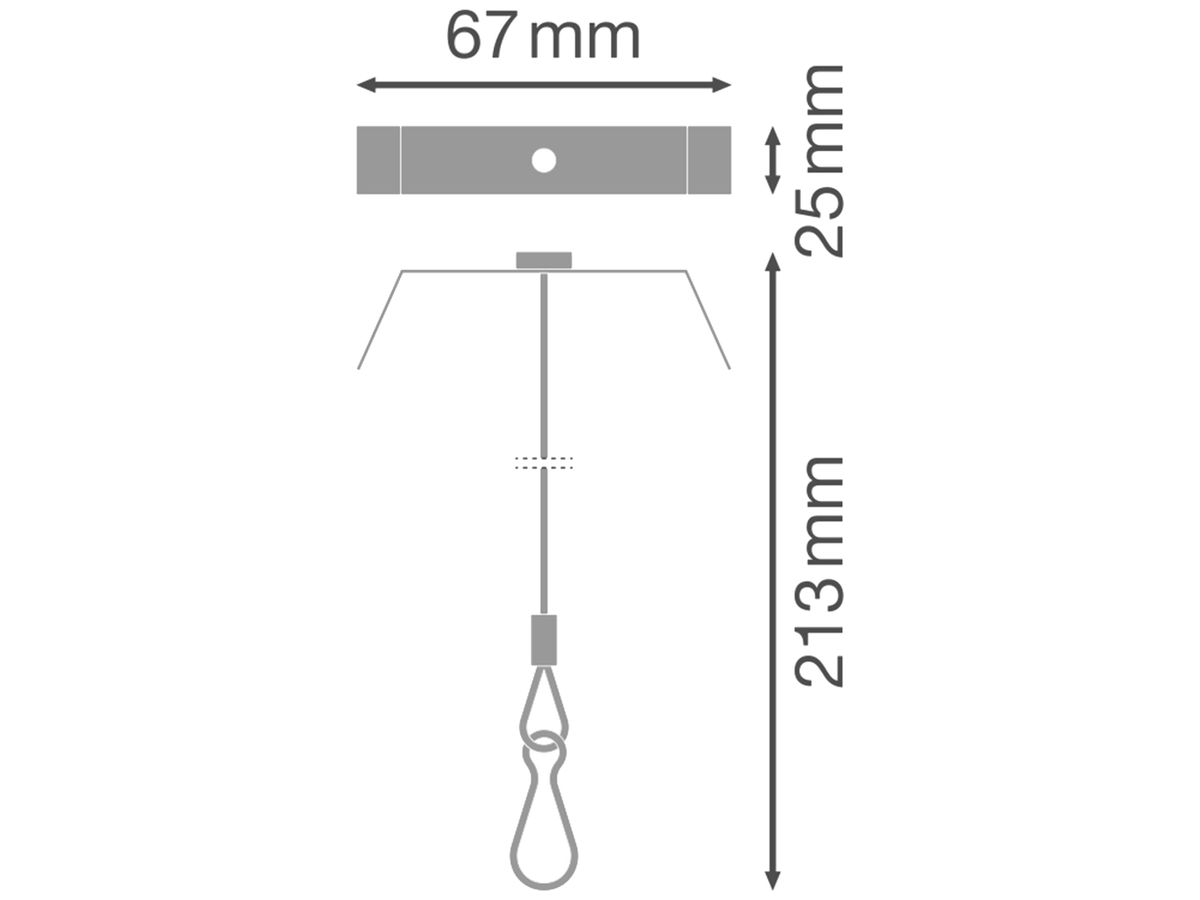 Seil LEDVANCE TRUSYS UNIVERSAL Edelstahl 213×67×25mm weiss